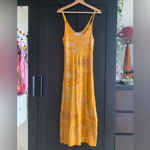 Knit summer dress with back cutouts